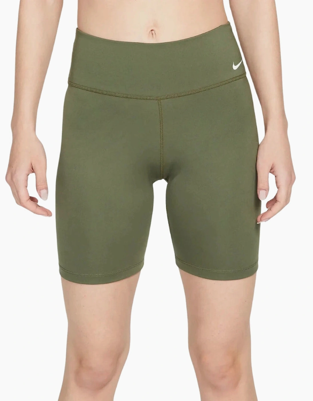 Women's Nike Dri-fit Mid-Rise Brief-Lined Green Shorts