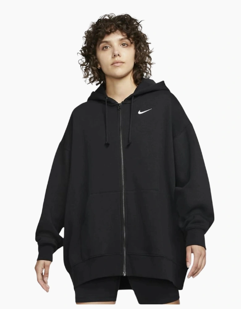 Nike Essentials Oversized Full Zip Black Hoodie
