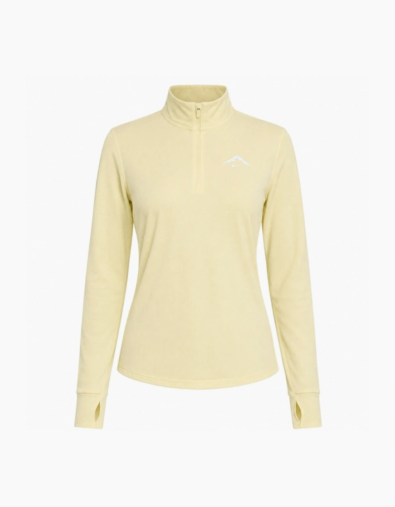 Nike Dri-FIT Trail Longsleeve 1/2-Zip Yellow Top