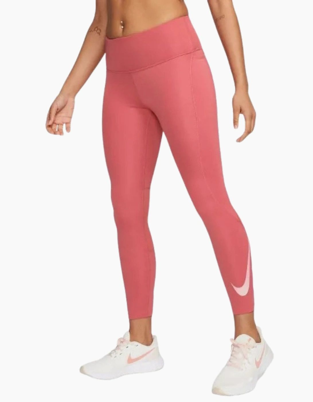 Nike Dri-Fit 7/8 Mid Rise Pink Running Leggings