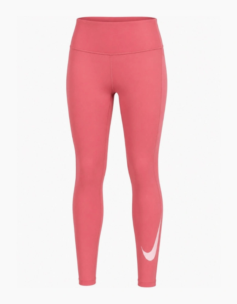 Nike Dri-Fit 7/8 Mid Rise Pink Running Leggings