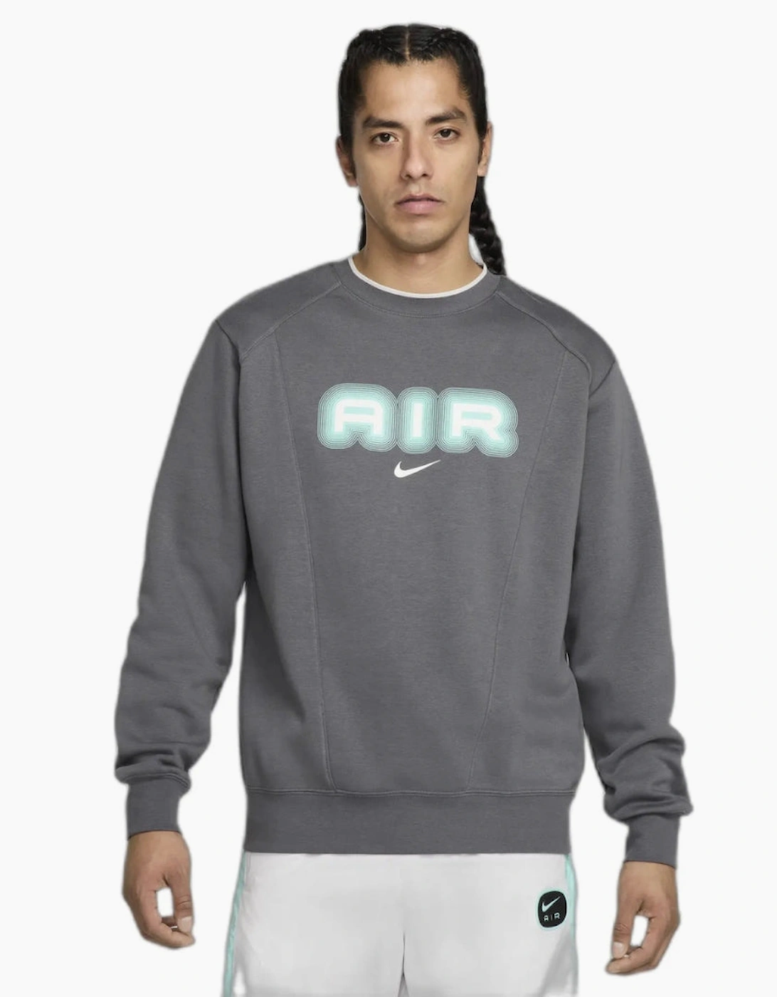 Nike Air Crew Neck Fleece Grey Sweatshirt