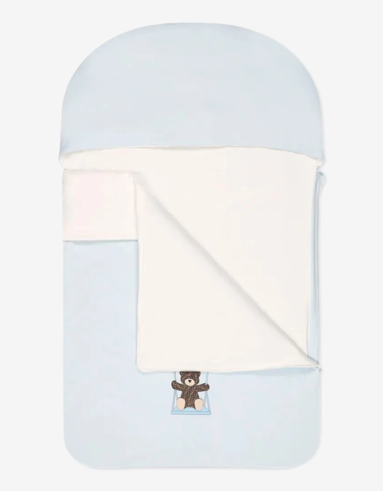 Fendi Baby Boys Bear Logo Nest in Blue (78cm)