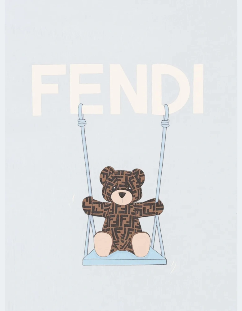 Fendi Baby Boys Bear Logo Nest in Blue (78cm)