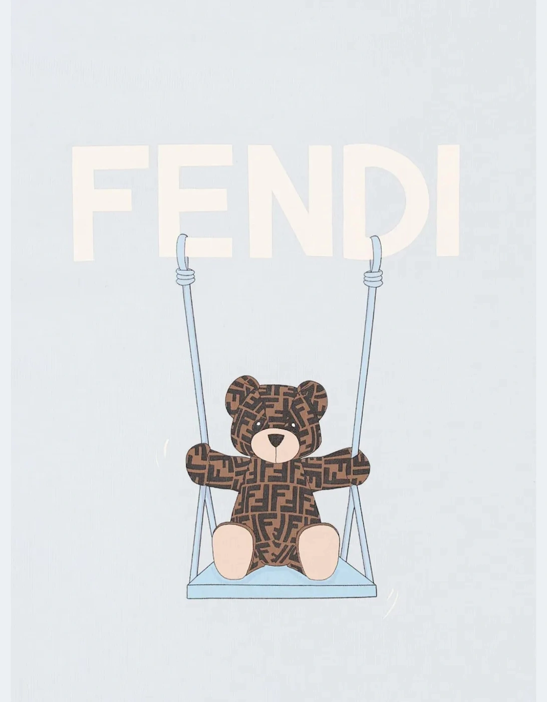 Fendi Baby Boys Bear Logo Nest in Blue (78cm)