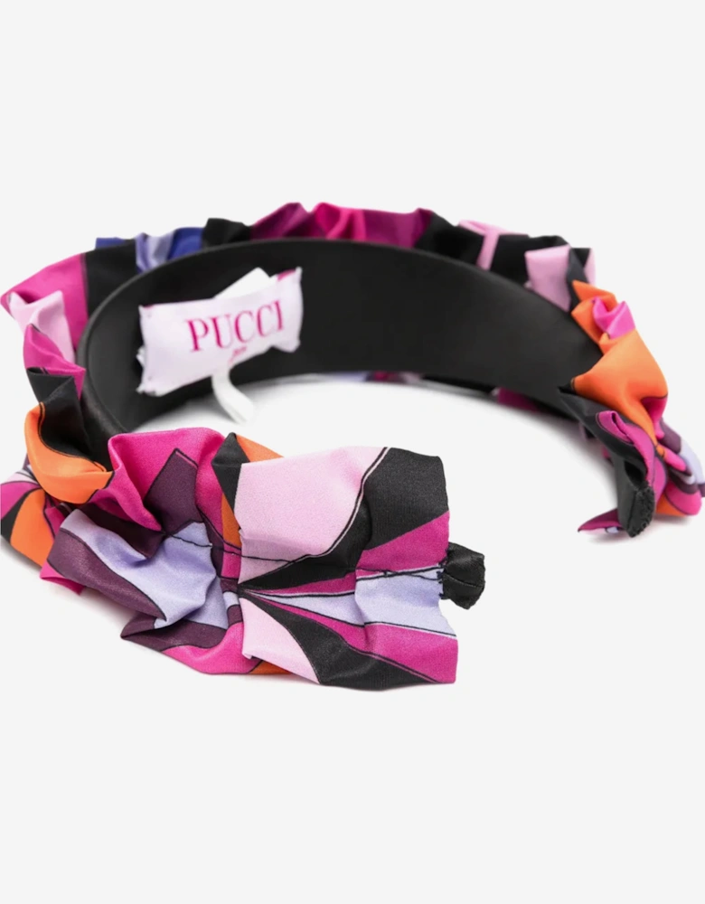 PUCCI Girls Frilly Headband in Black