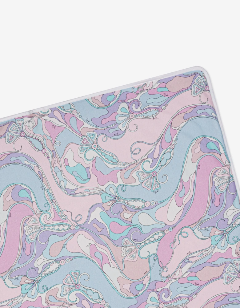 PUCCI Baby Girls Orchidee Print Blanket in Pink (L 80 x H 90 cm)