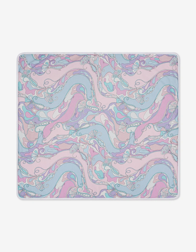 PUCCI Baby Girls Orchidee Print Blanket in Pink (L 80 x H 90 cm)