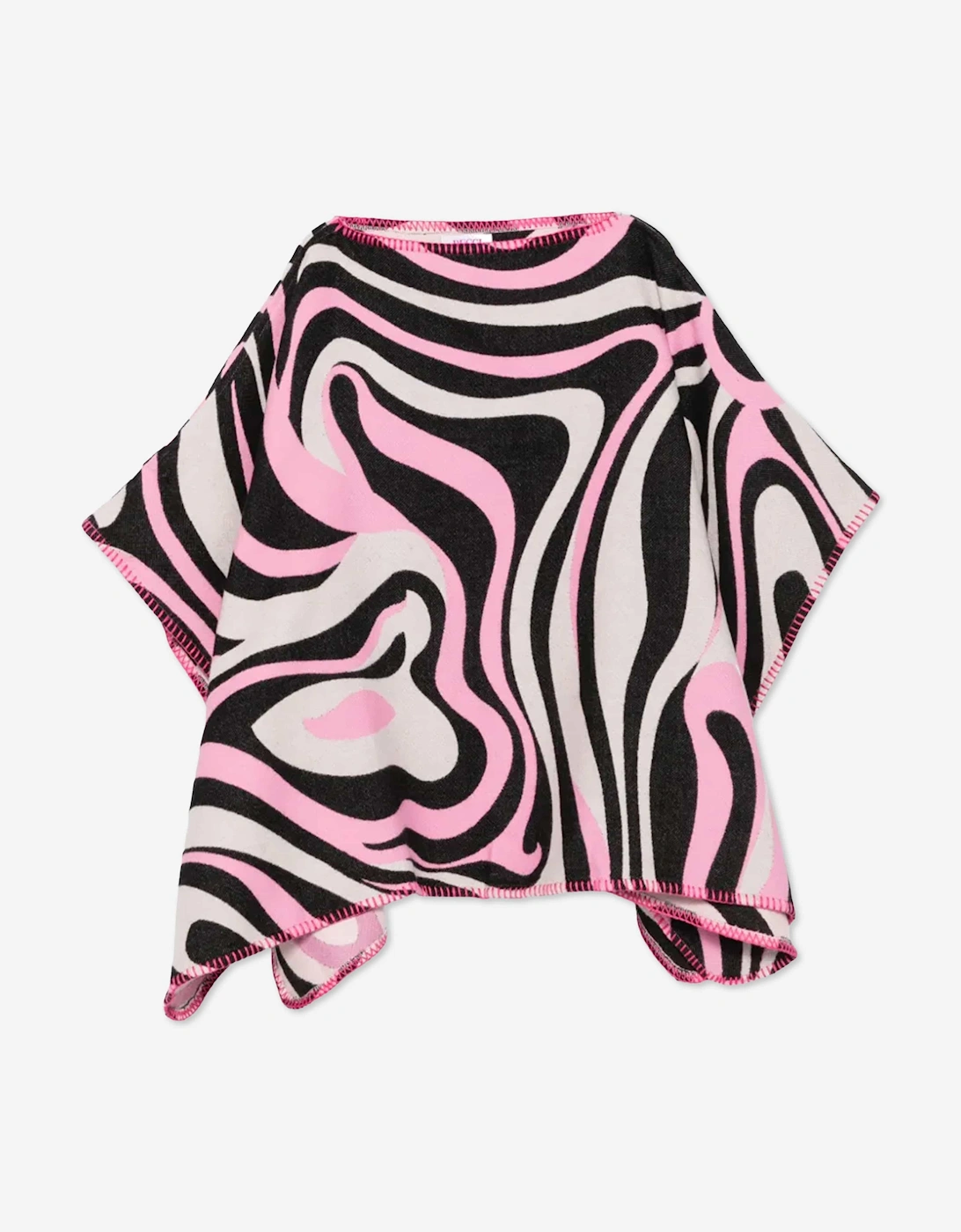 PUCCI Girls Marmo Print Cape in Pink, 4 of 3