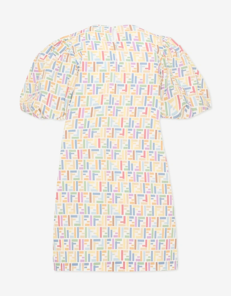 Fendi Girls FF Logo Dress in Multicolour