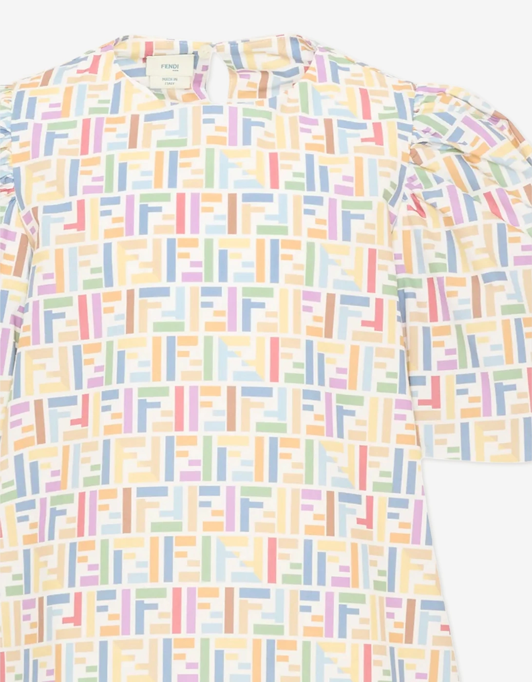 Fendi Girls FF Logo Dress in Multicolour