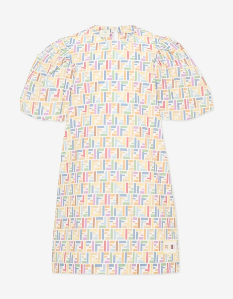 Fendi Girls FF Logo Dress in Multicolour