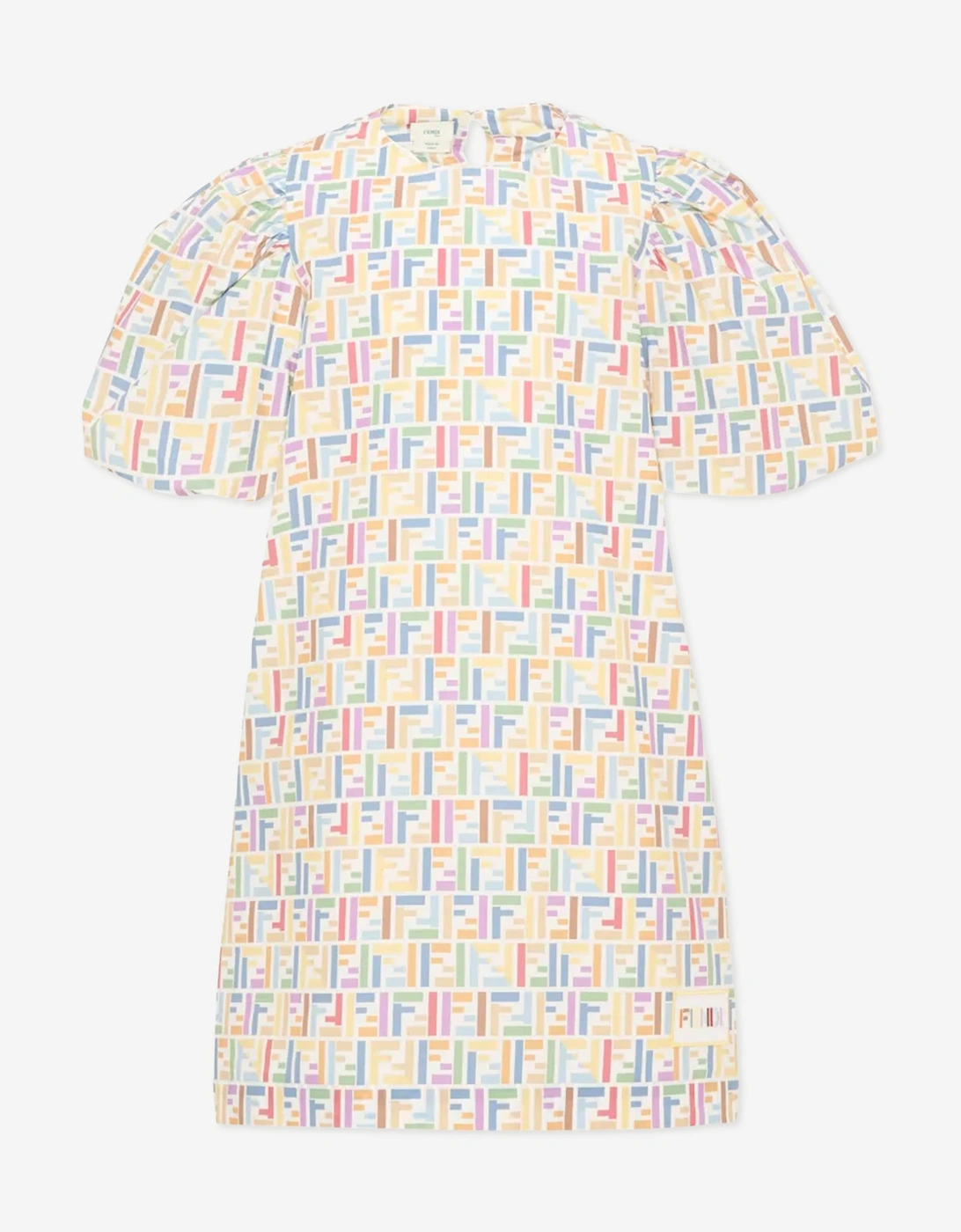 Fendi Girls FF Logo Dress in Multicolour, 4 of 3