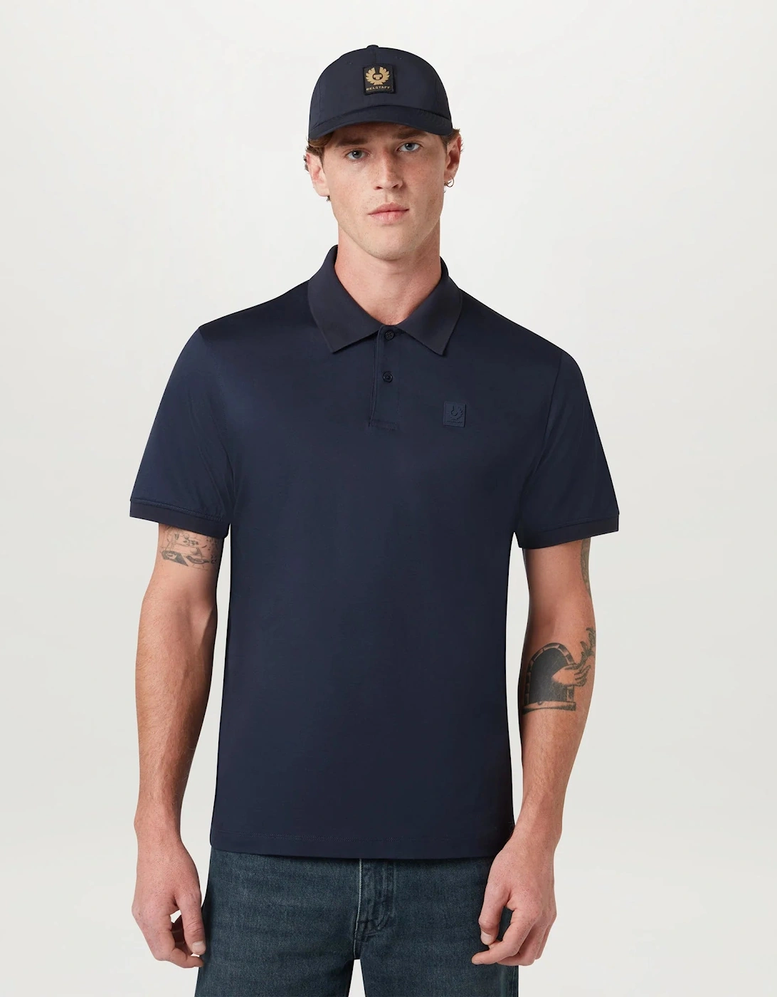 Belstaff Men's Navy Steel Polo Shirt - Dark Ink - Size 42