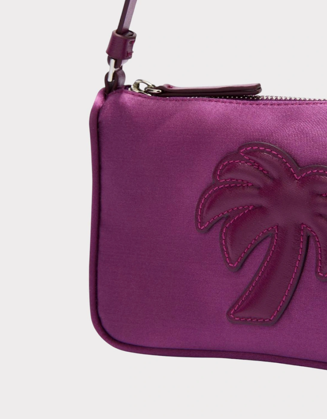 Palm Angels Satin Palm Shoulder Bag Purple