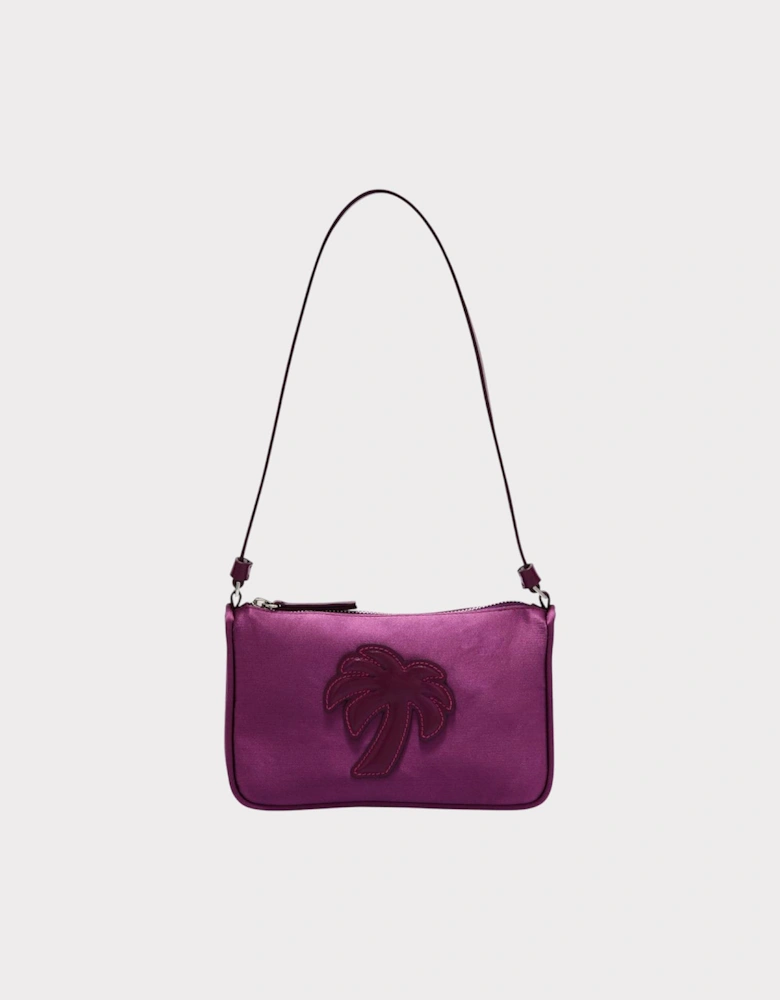 Palm Angels Satin Palm Shoulder Bag Purple