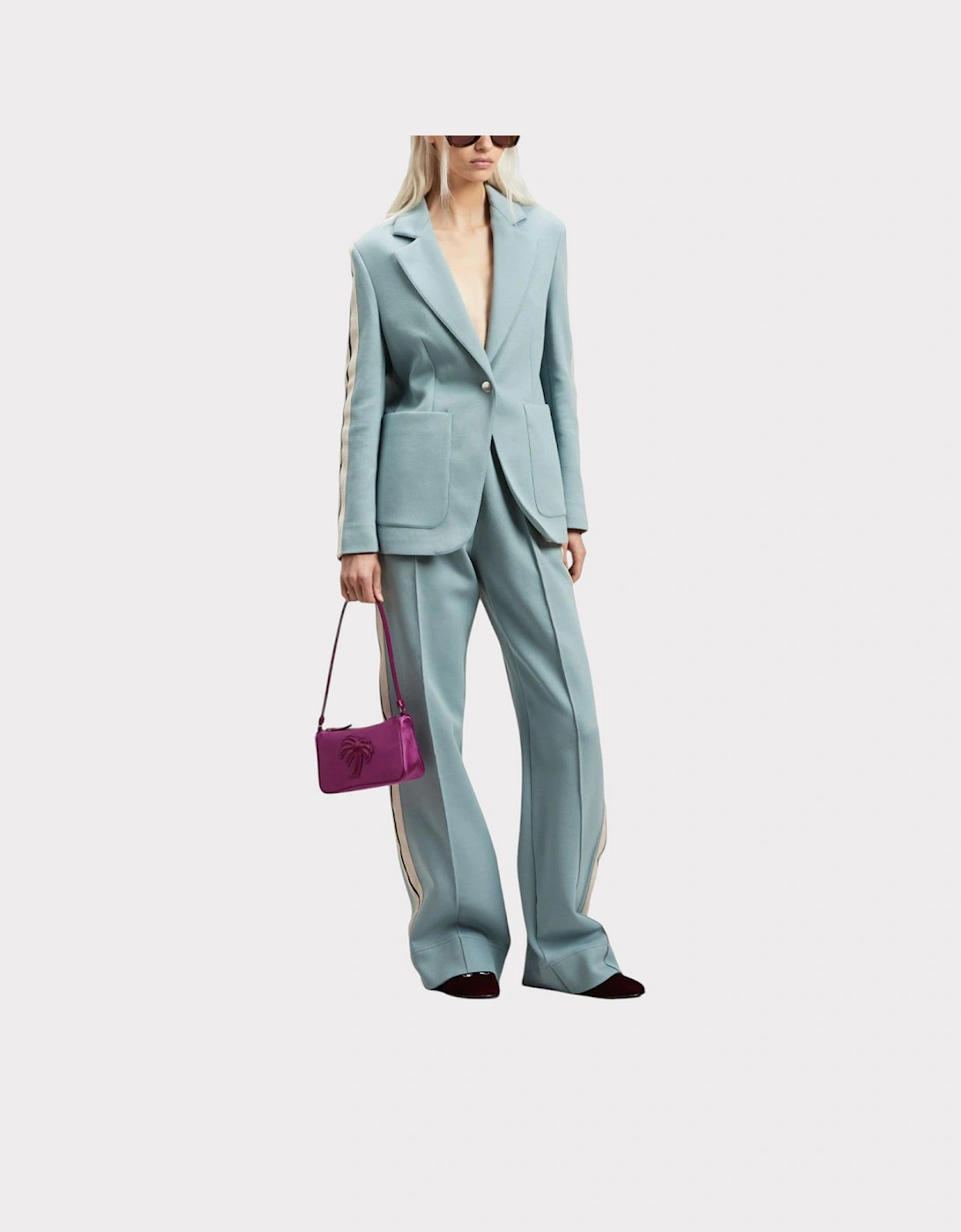Palm Angels Satin Palm Shoulder Bag Purple