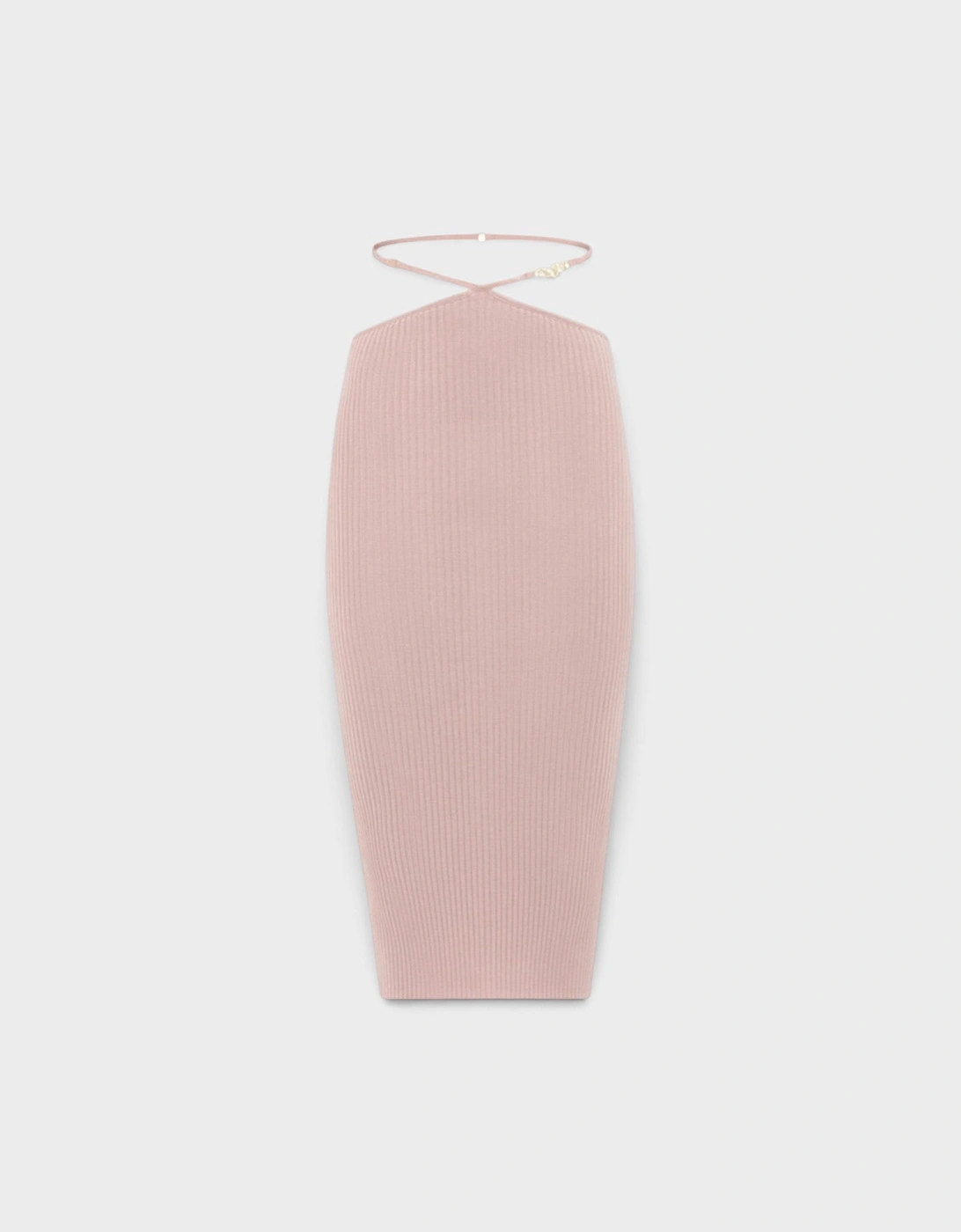 Amiri Amiri Women's Ribbed Staggered Midi Skirt Pink