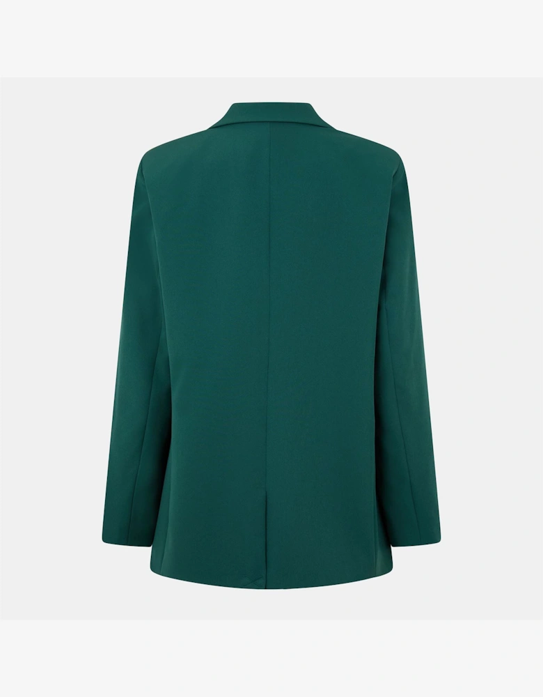 Solid Patterned Lapel Collared Blazer