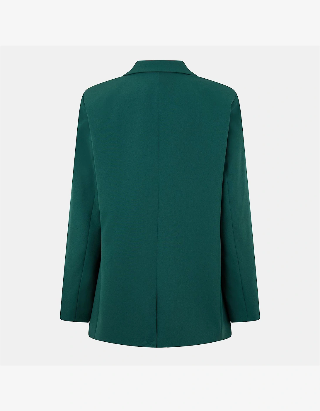 Solid Patterned Lapel Collared Blazer
