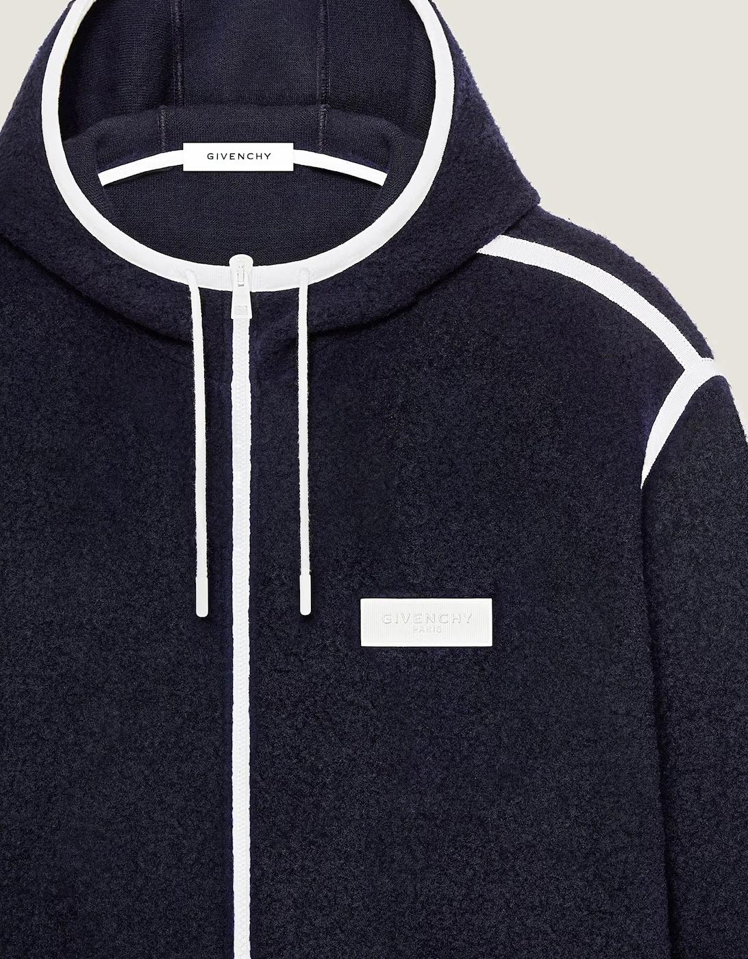 Drop Shoulder Wool Jacket Blue