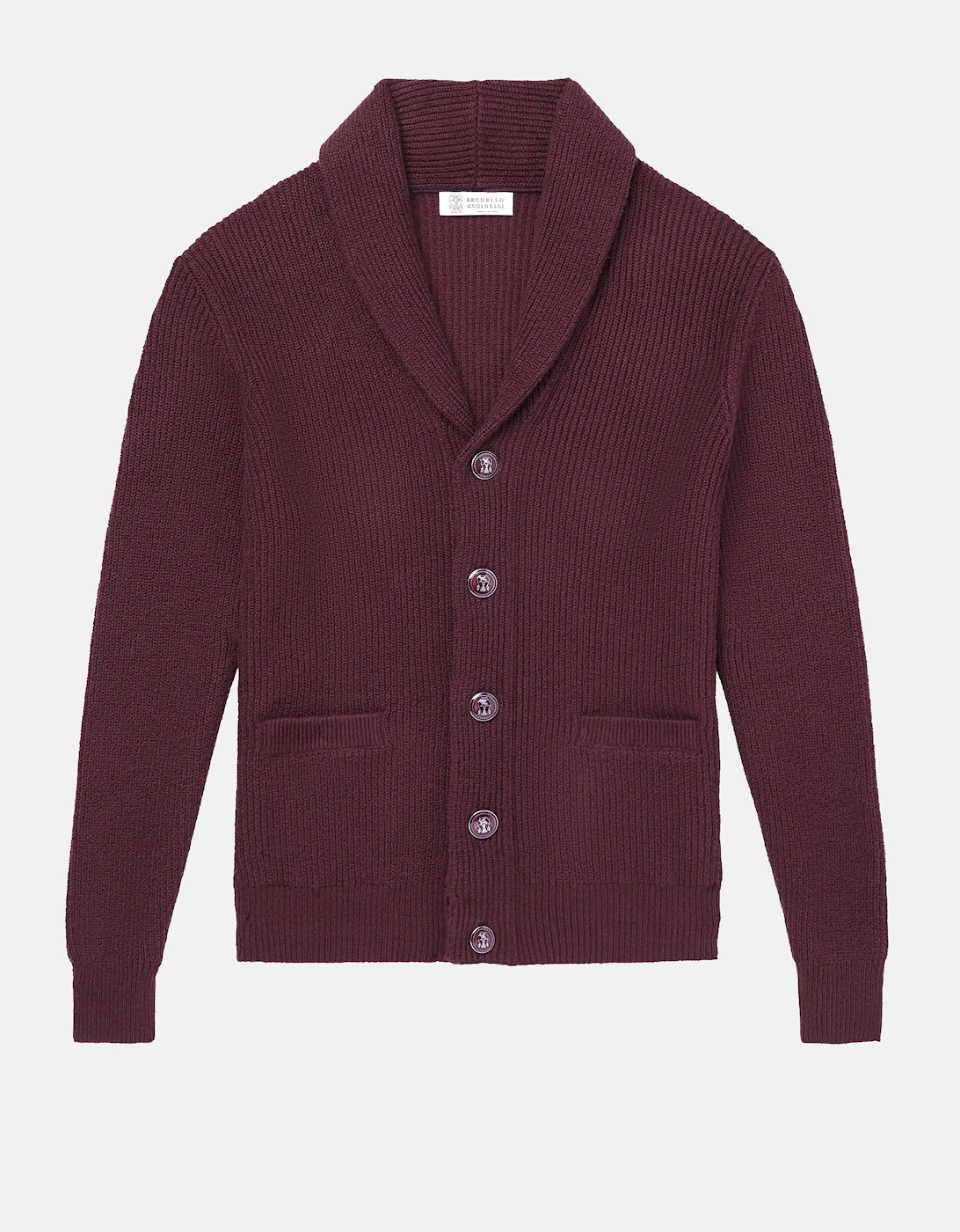 Shawl Neck Cardigan Burgundy