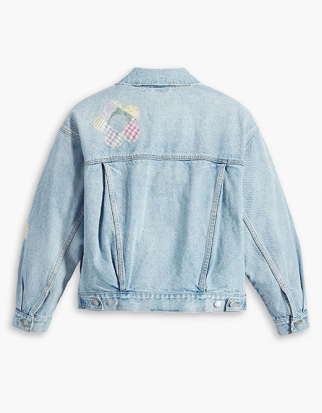 Fresh As A Daisy Patchwork Trucker Denim Jacket