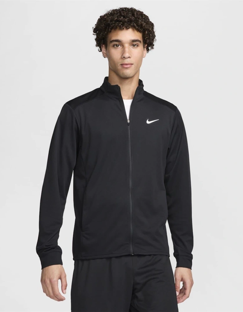Mock Neck Ribbed Cuff Performance Jacket