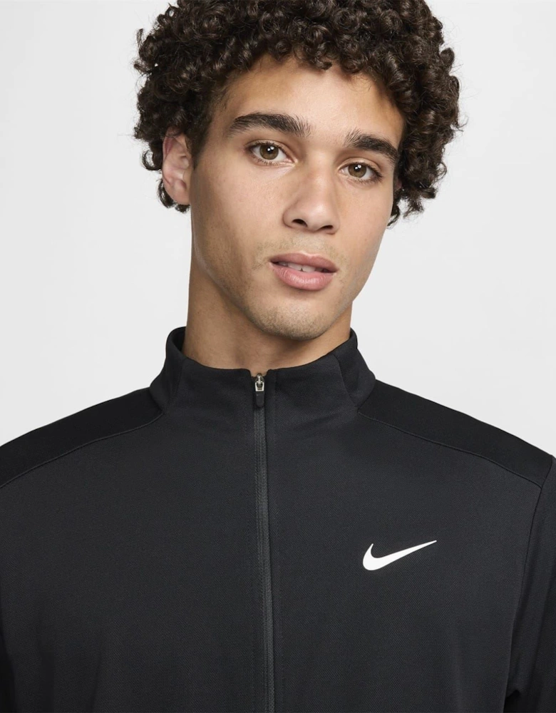 Mock Neck Ribbed Cuff Performance Jacket