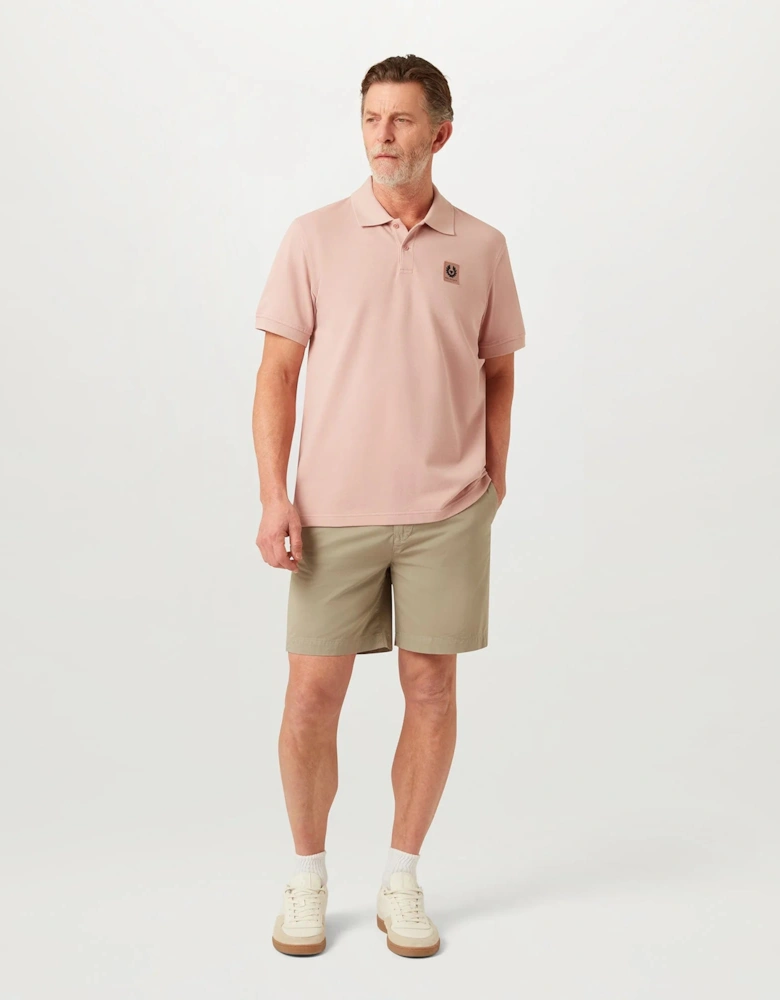 Belstaff Mens Logo Polo - Dusk Pink