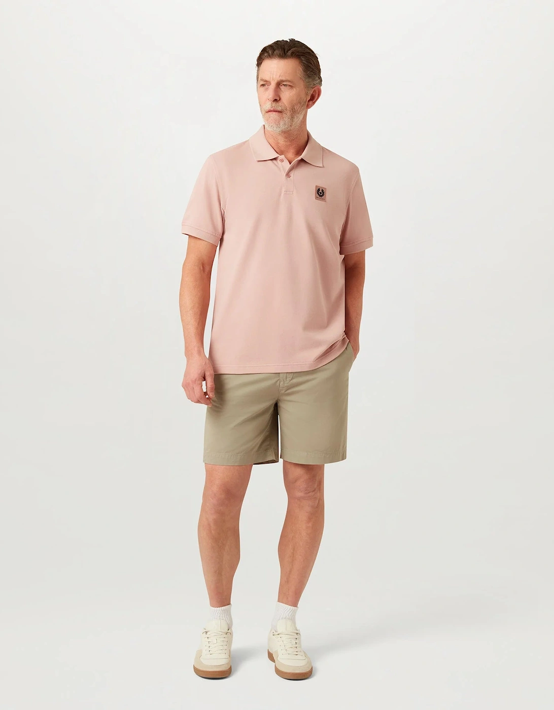 Belstaff Men's Pink Logo Polo - Dusk - Size 38