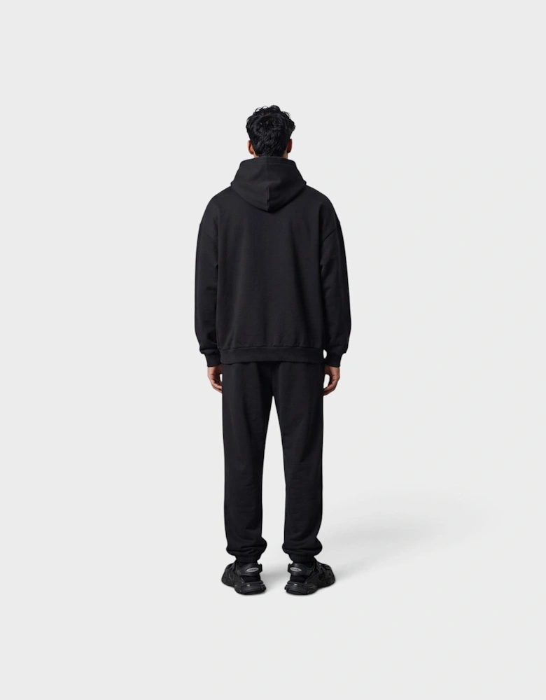 Cities Paris Wide Fit Logo Hoodie Black White