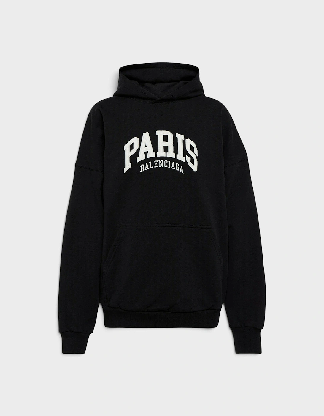 Cities Paris Wide Fit Logo Hoodie Black White