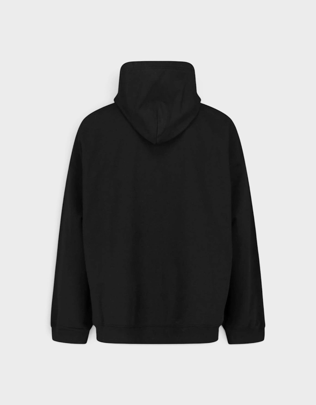 Round Backflip Logo Hoodie Black White