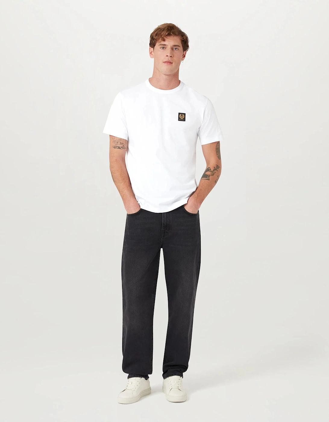 Belstaff Mens Icon Logo T-Shirt - White, 3 of 2