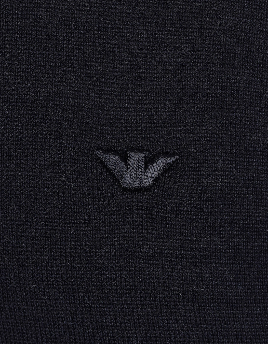 EMPORIO ARMANI ZIP KNITTED POLO NAVY