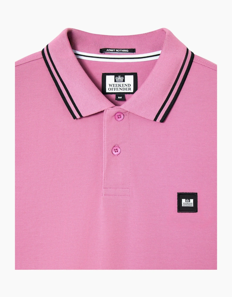 Weekend Offender Weekend Offender Levanto Polo Shirt Chrosite Pink Black