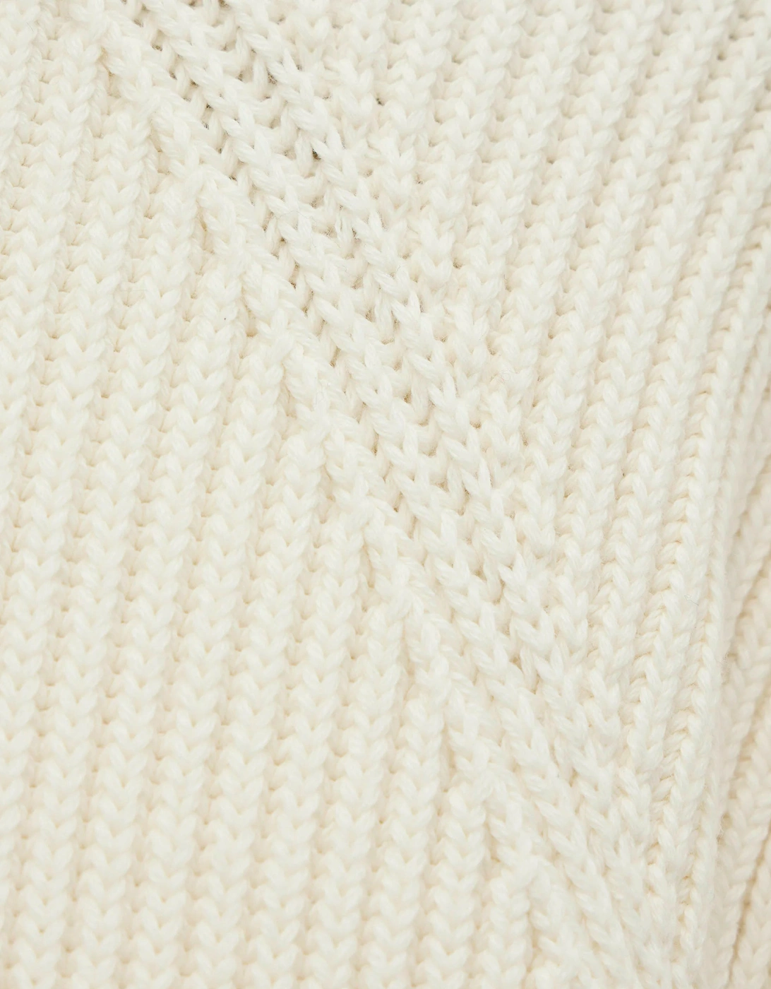 Weekend Offender Snetterton Rib funnel 1/4 zip knit Jumper IVORY