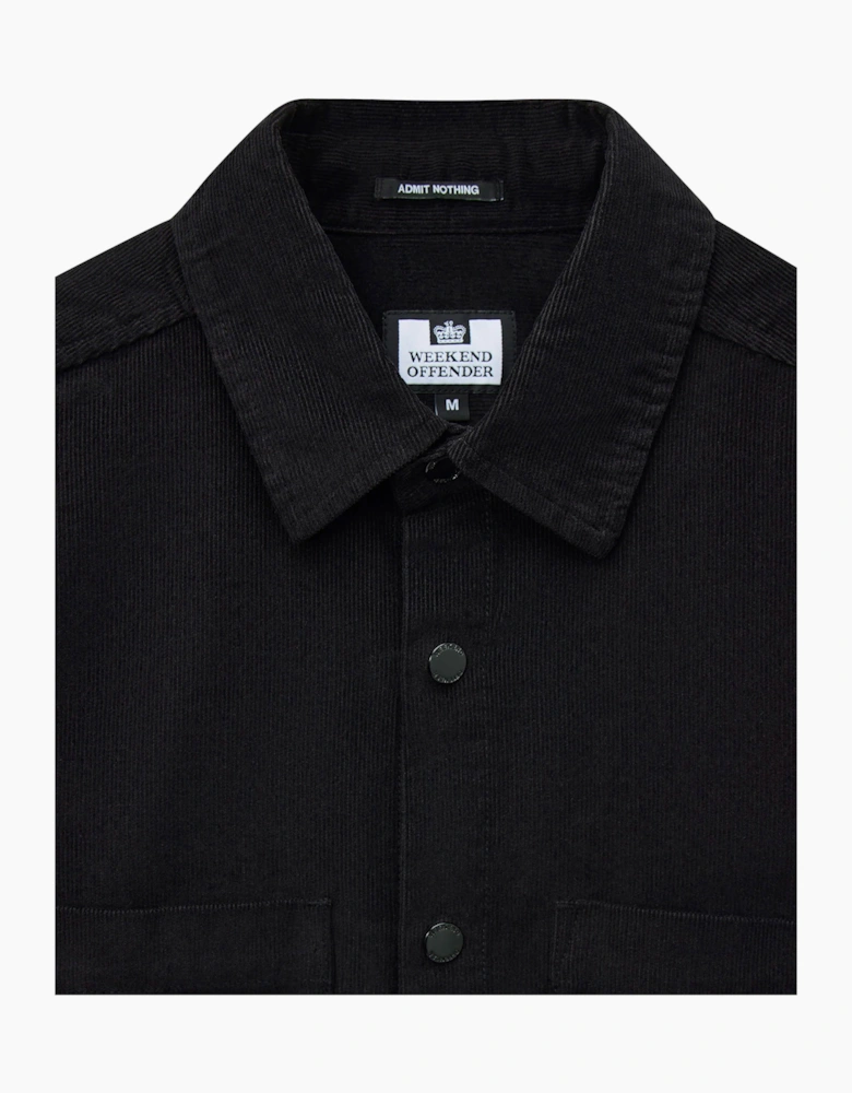 Weekend Offender Erding Cord shirt BLACK