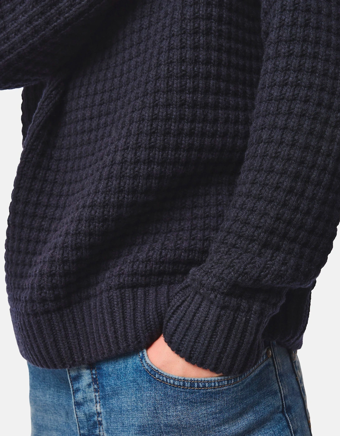 Weekend Offender Molson Chunky Mock Neck knit NAVY
