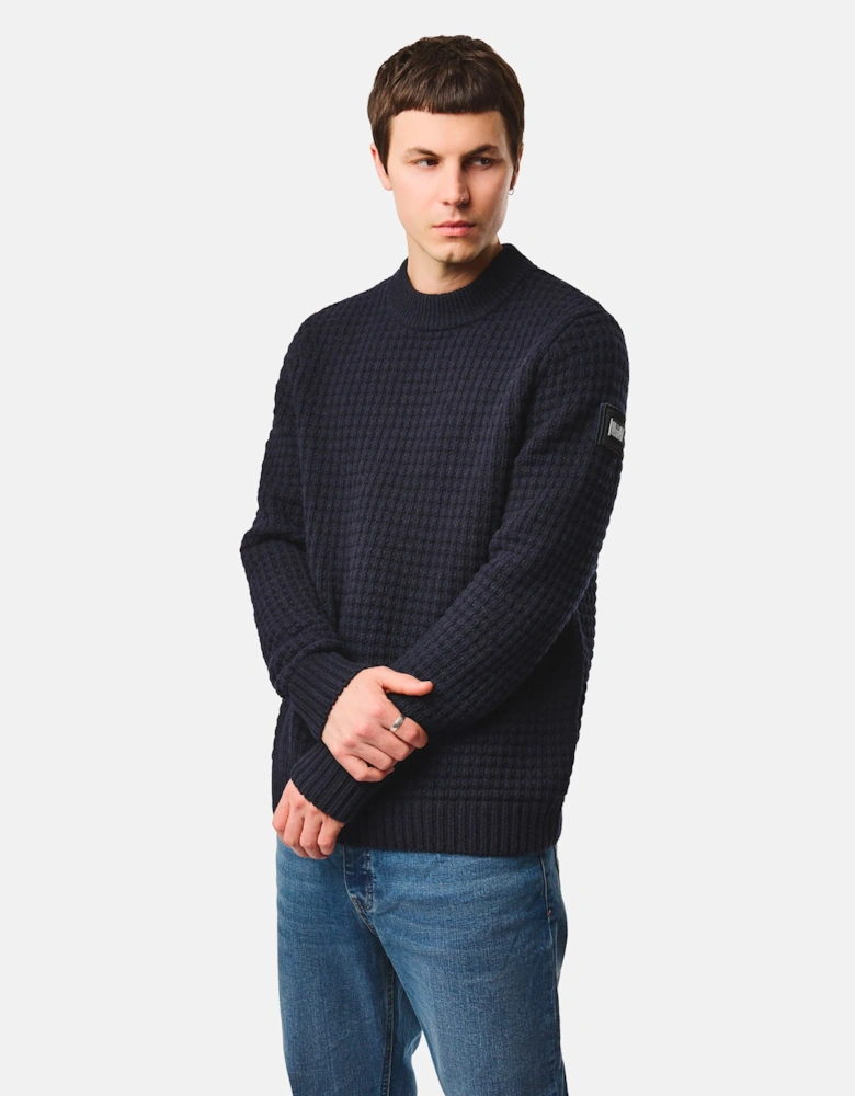 Weekend Offender Molson Chunky Mock Neck knit NAVY