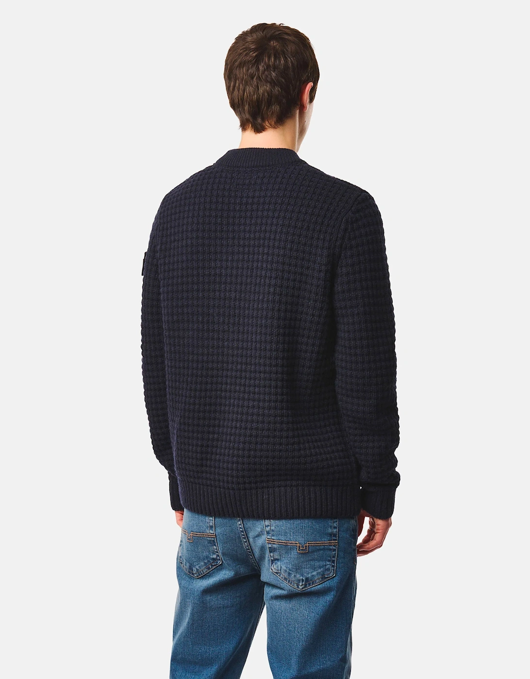 Weekend Offender Molson Chunky Mock Neck knit NAVY