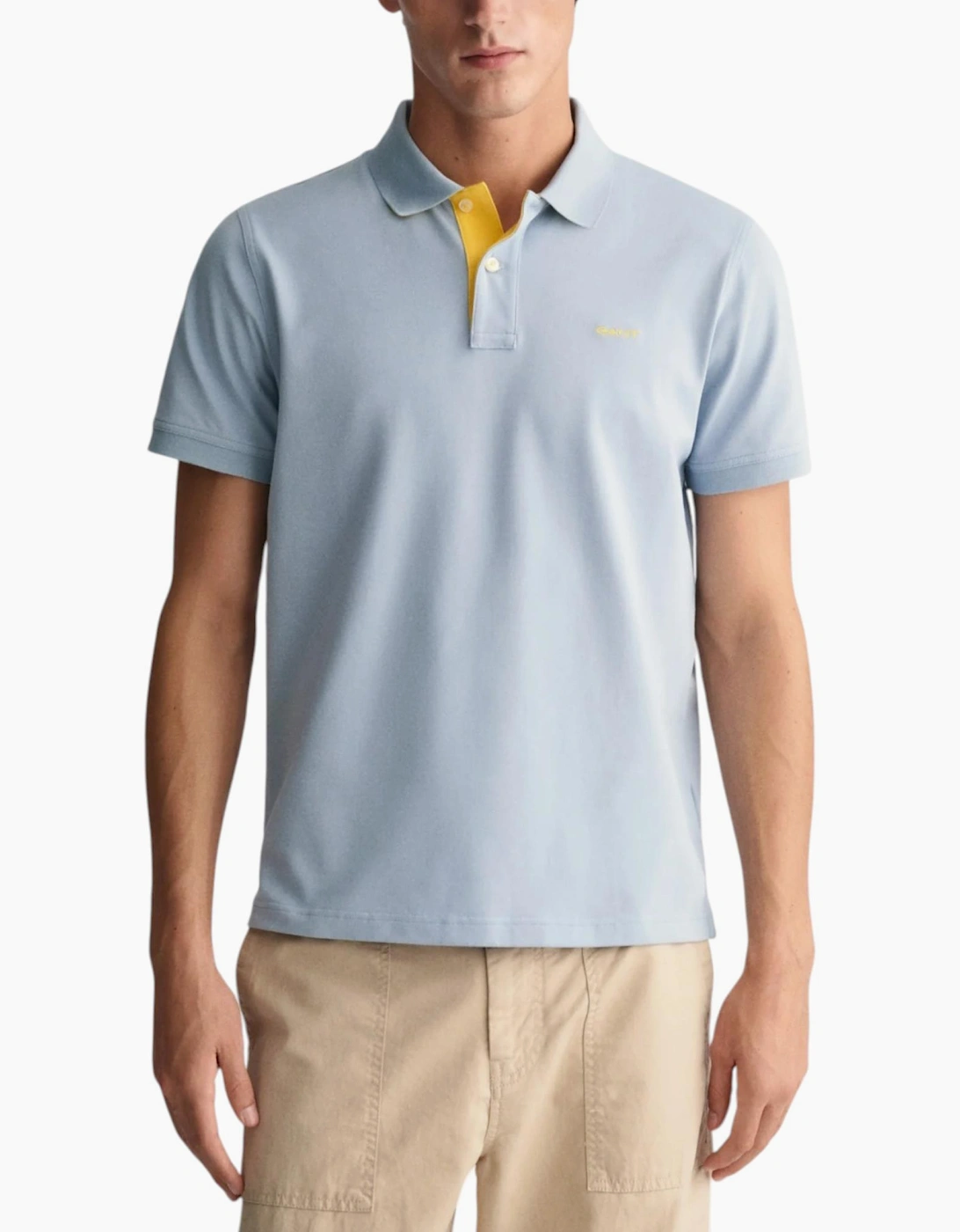 Gant Mens Polo Shirt Contrast Short Sleeve Summer Polo Cotton
