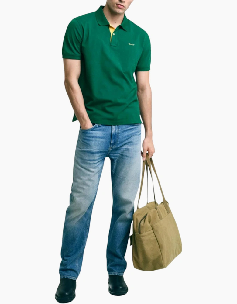 Gant Mens Polo Shirt Contrast Short Sleeve Summer Polo Cotton