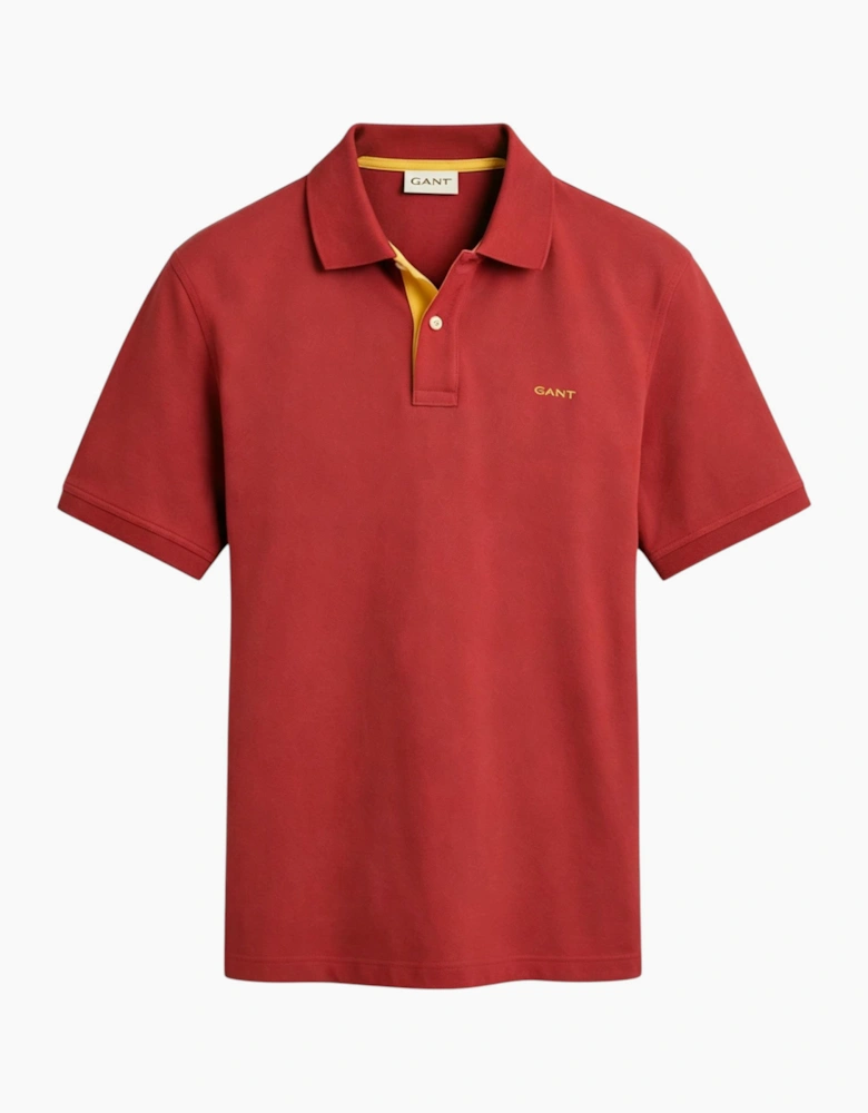 Gant Mens Polo Shirt Contrast Short Sleeve Summer Polo Cotton