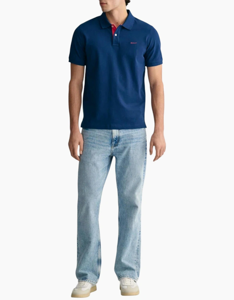 Gant Mens Polo Shirt Contrast Short Sleeve Summer Polo Cotton