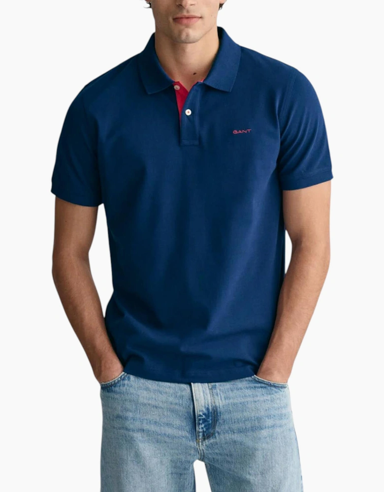Gant Mens Polo Shirt Contrast Short Sleeve Summer Polo Cotton