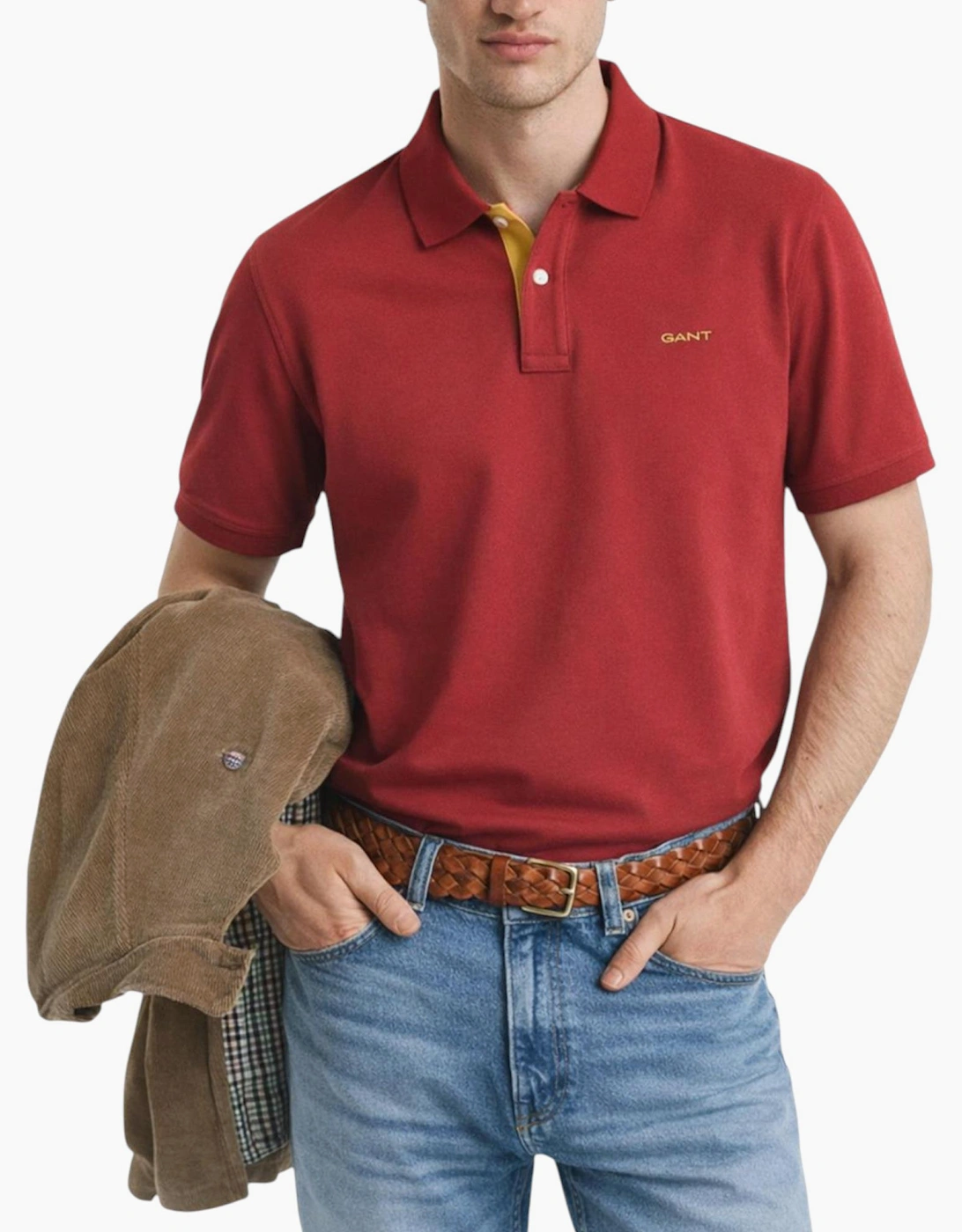 Gant Mens Polo Shirt Contrast Short Sleeve Summer Polo Cotton