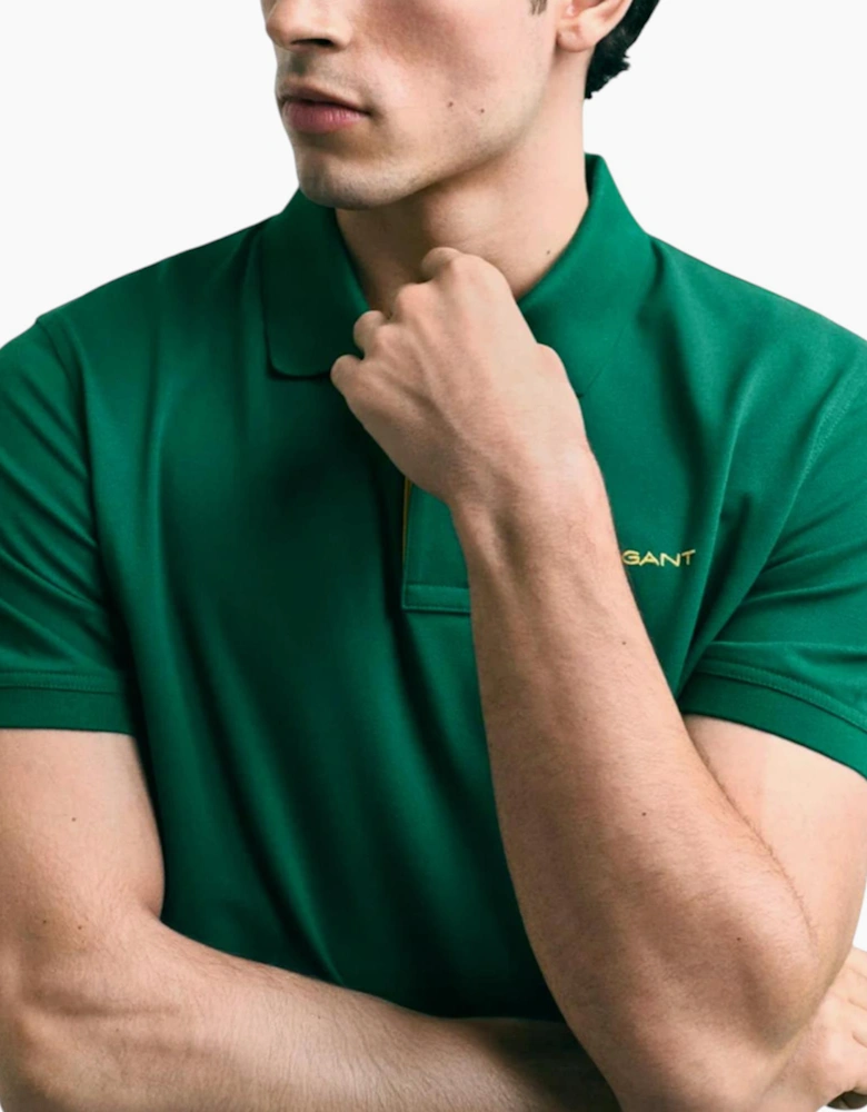 Gant Mens Polo Shirt Contrast Short Sleeve Summer Polo Cotton