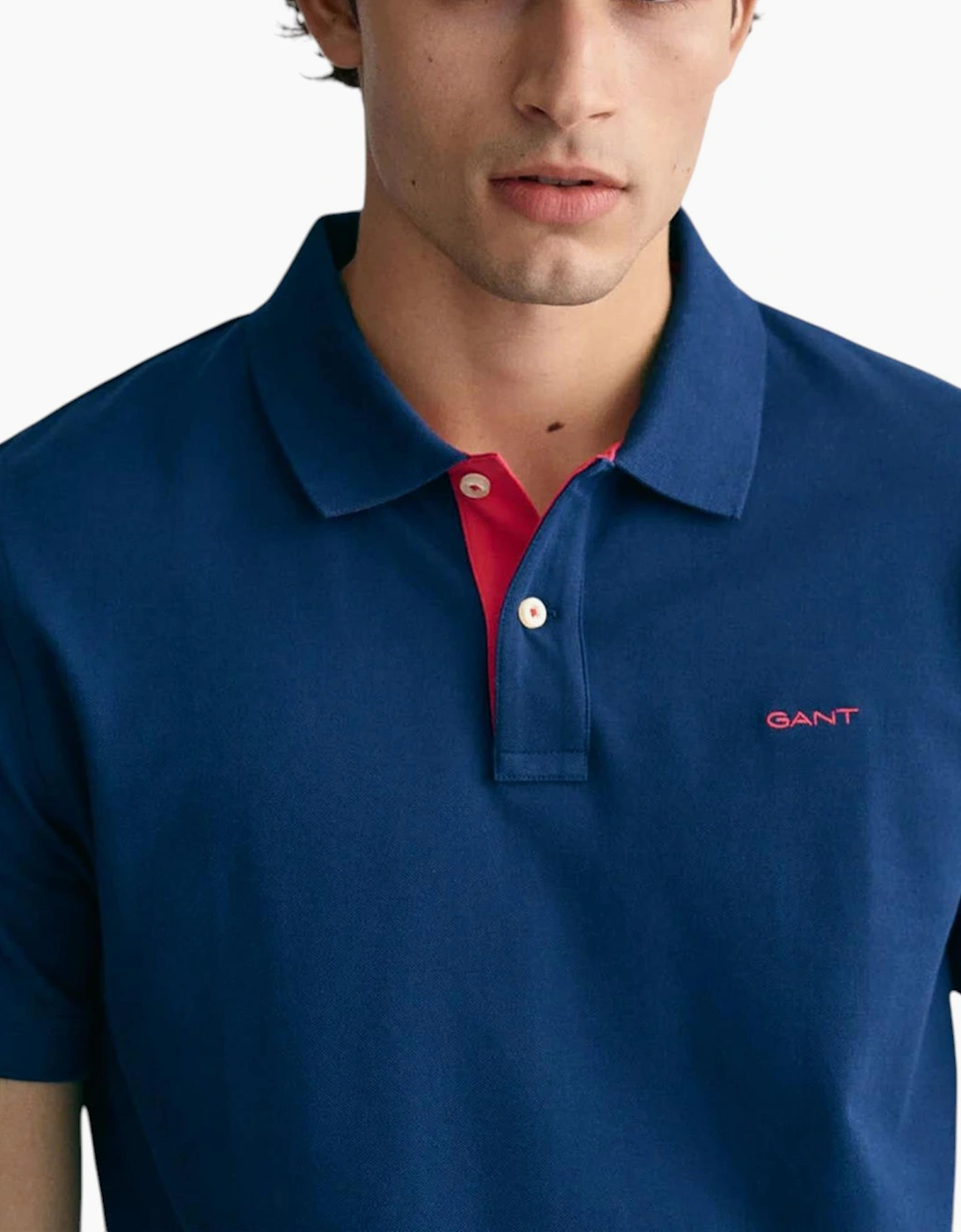 Gant Mens Polo Shirt Contrast Short Sleeve Summer Polo Cotton